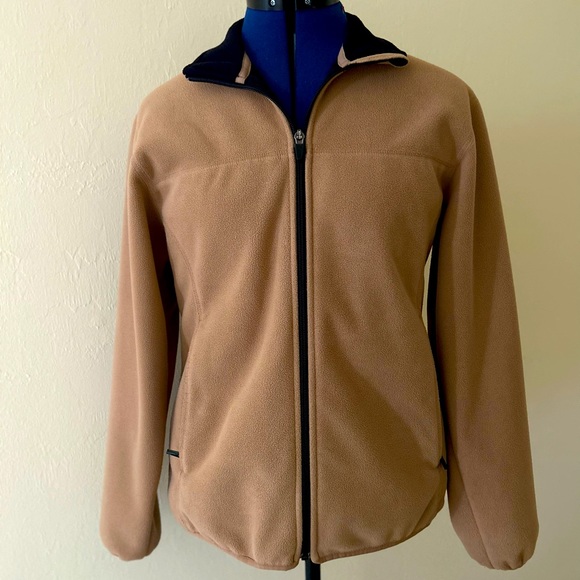 Lands’ End Camel Fleece Jacket - Picture 1 of 9